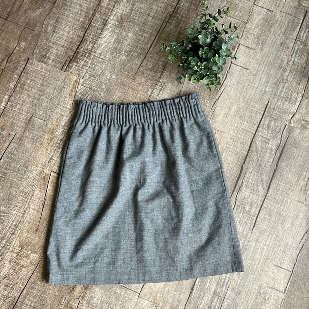 J. Crew a line mini linen skirt with pockets size 4